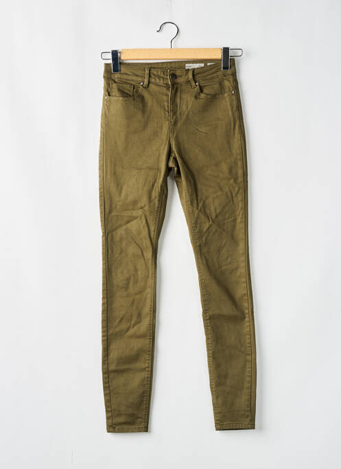 Pantalon slim verde VERO MODA femeie