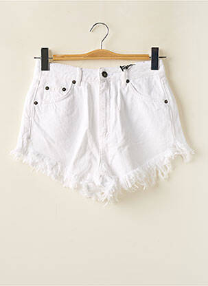 Șort țesătură denim alb SUBDUED femeie