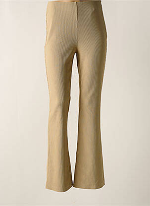 Pantalon drept talie elastică bej ONLY femeie
