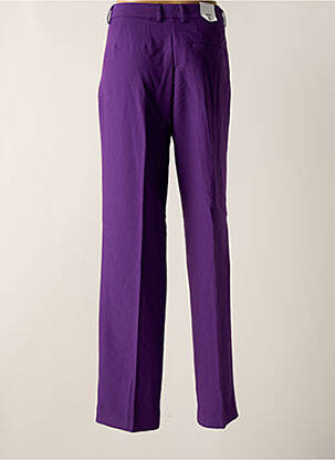 Pantalon drept închidere cu fermoar sub clapetă cu cârlig violet JJXX femeie