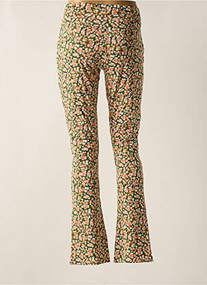Pantalon drept talie elastică verde ONLY femeie