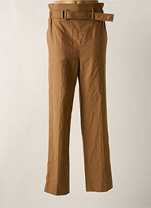 Pantalon drept talie elastică maro DEUX. BY ELINE DE MUNCK femeie