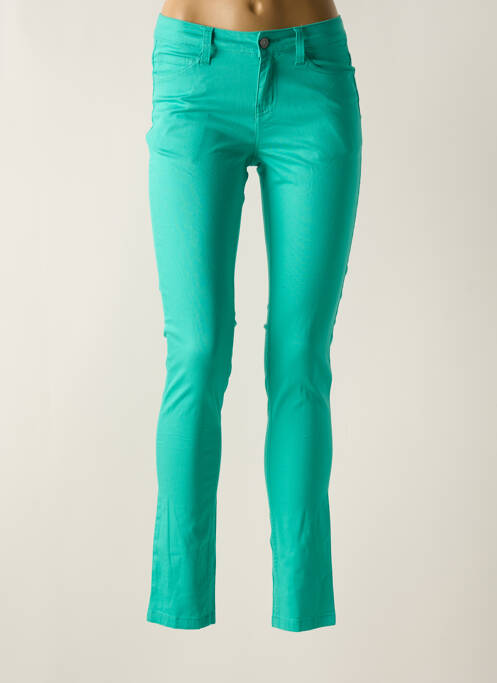 Pantalon slim albastru PIECES femeie