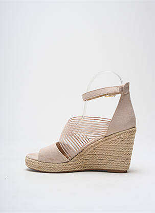 Espadrile închidere cu bride toc de 7 la 9 cm bej TAMARIS femeie