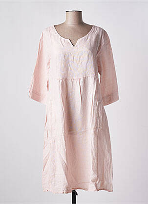 Rochie midi mâneci 3/4 mâneci 3/4 roz ALEXANDRE LAURENT femeie