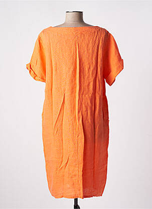 Rochie midi mâneci scurte mâneci scurte portocaliu ALEXANDRE LAURENT femeie