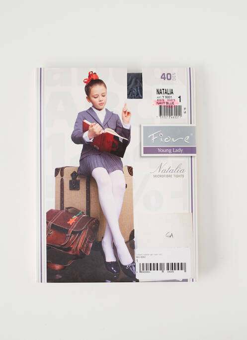 Colanți elasticitate albastru FIORE fille