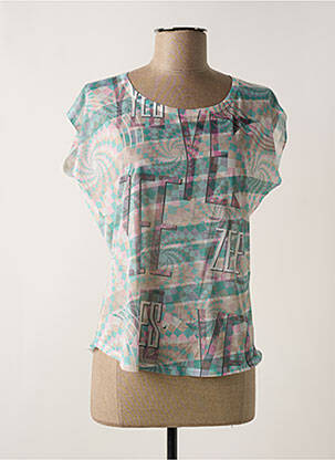 Tricou elasticitate mâneci scurte verde YES.ZEE femeie