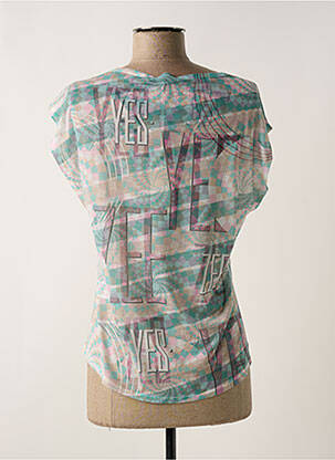 Tricou elasticitate mâneci scurte verde YES.ZEE femeie