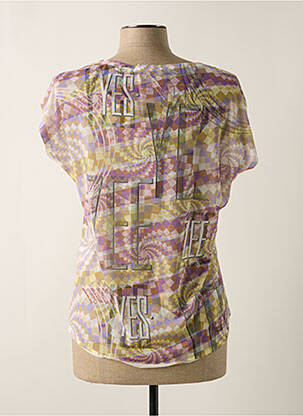 Tricou croială cambrată mâneci scurte violet YES.ZEE femeie