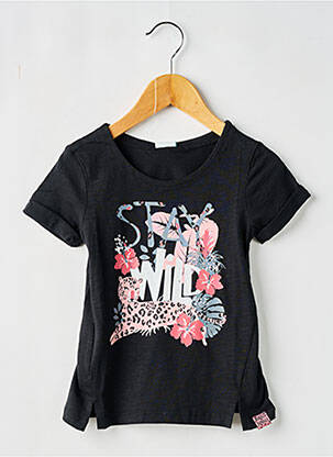 Tricou elasticitate mâneci scurte negru BOBOLI fată