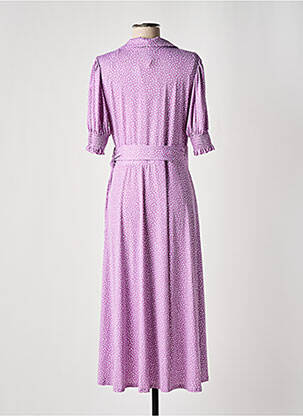 Rochie lungă mâneci scurte mâneci scurte violet MARBLE femeie
