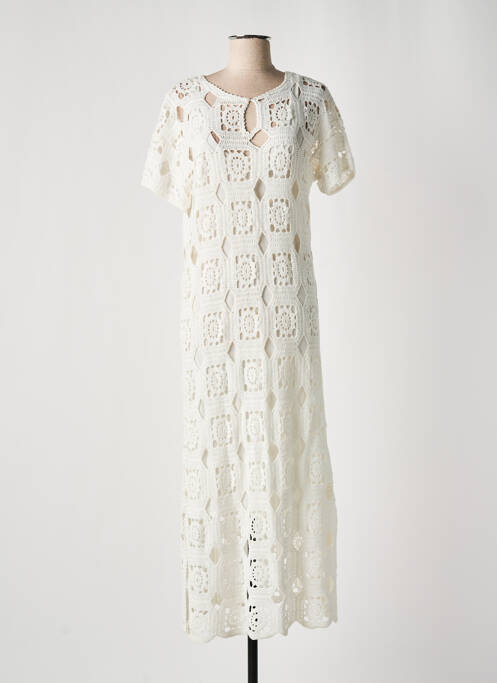 Rochie lungă alb LEO & UGO femeie