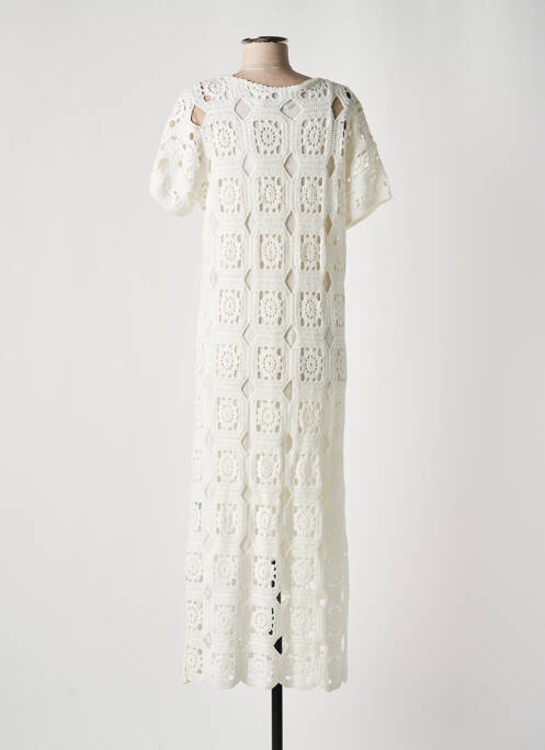 Rochie lungă alb LEO & UGO femeie