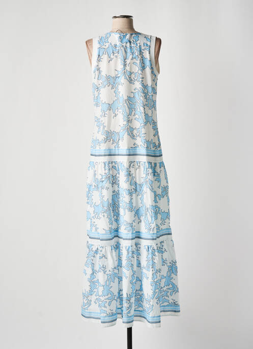 Rochie lungă imprimeu fantezie fără mâneci albastru FUEGO WOMAN femme