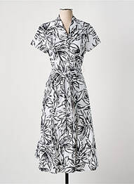 Rochie midi imprimeu fantezie mâneci scurte alb JOSEPH RIBKOFF femeie