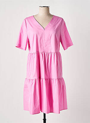 Rochie midi mâneci scurte mâneci scurte roz TUZZI femeie