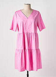 Rochie midi mâneci scurte mâneci scurte roz TUZZI femeie