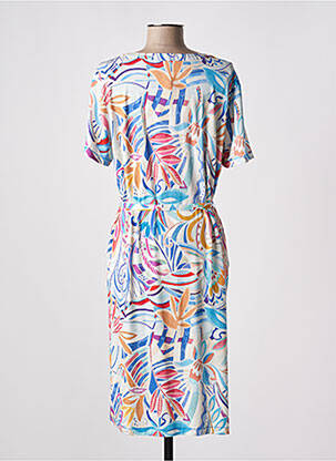 Rochie midi imprimeu floral mâneci scurte bej THOMAS RABE femeie