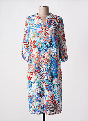 Rochie midi imprimeu floral mâneci 3/4 albastru THOMAS RABE femeie