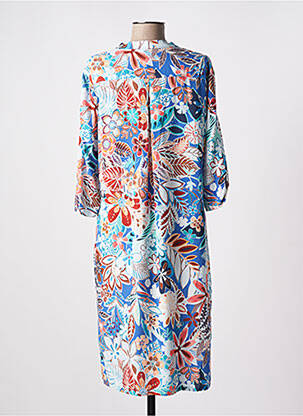 Rochie midi imprimeu floral mâneci 3/4 albastru THOMAS RABE femeie