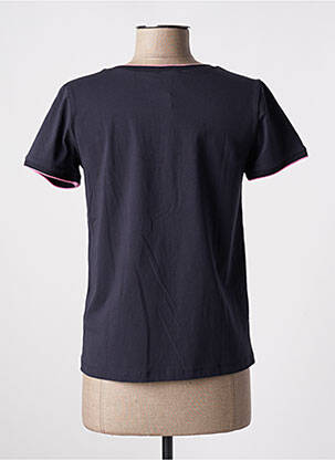 Tricou elasticitate mâneci scurte albastru LEO & UGO femeie