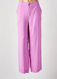 Pantalon drept închidere cu fermoar sub clapetă cu nasturi violet STREET ONE femeie