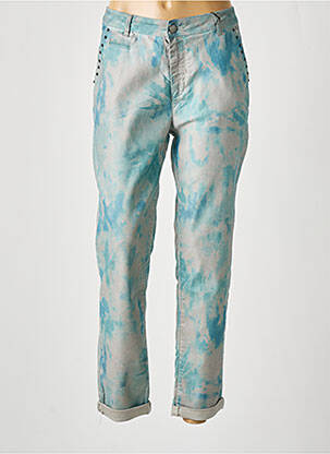 Pantalon slim buzunare albastru EVA KAYAN femeie