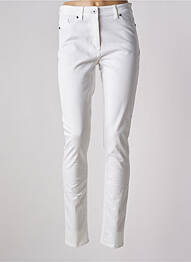 Pantalon slim țesătură poplin mărime normală alb AIRFIELD femme