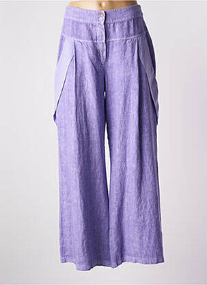 Pantalon larg violet ELISA CAVALETTI femeie