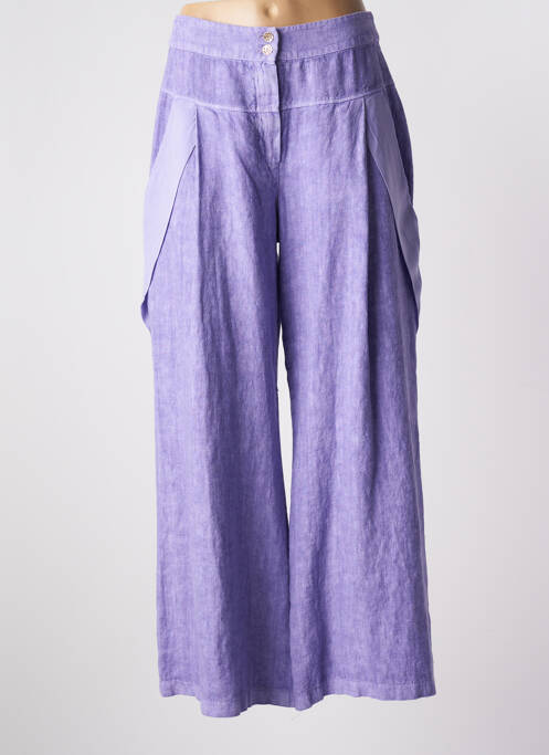 Pantalon larg violet ELISA CAVALETTI femeie