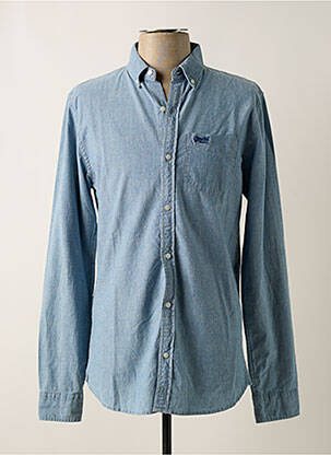 Cămașă cu mâneci lungi albastru SUPERDRY bărbat