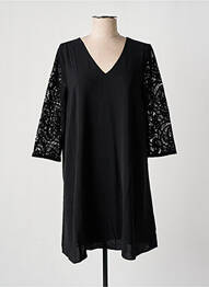 Rochie scurtă mâneci 3/4 mâneci 3/4 negru GRACE & MILA femeie