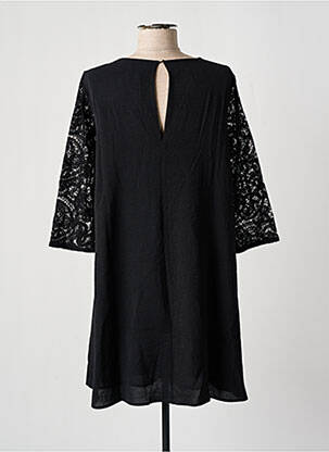 Rochie scurtă croială fluidă mâneci 3/4 negru GRACE & MILA femeie