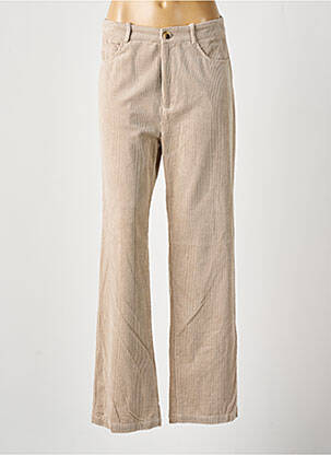 Pantalon larg bej ESPRIT femeie