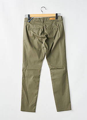 Pantalon chino închidere cu fermoar sub clapetă cu nasturi mărime normală verde HAPPY femeie