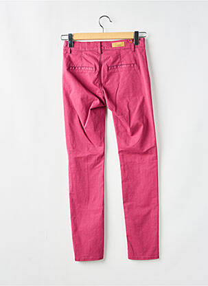 Pantalon chino țesătură poplin mărime normală violet HAPPY femeie