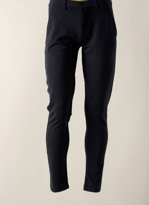 Pantalon chino albastru SOLID bărbat