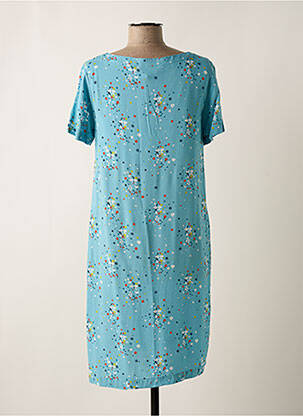Rochie midi imprimeu floral mâneci scurte albastru LILY & ME femeie