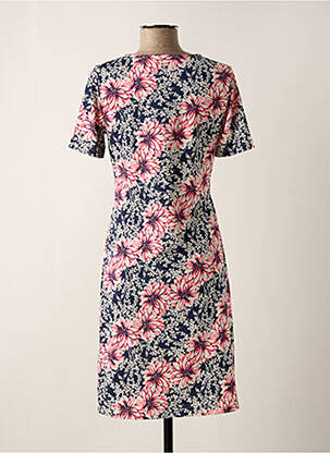 Rochie midi imprimeu floral mâneci scurte albastru BRANDTEX femeie
