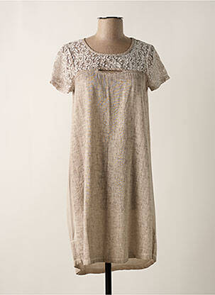 Rochie midi maro MALOKA femeie