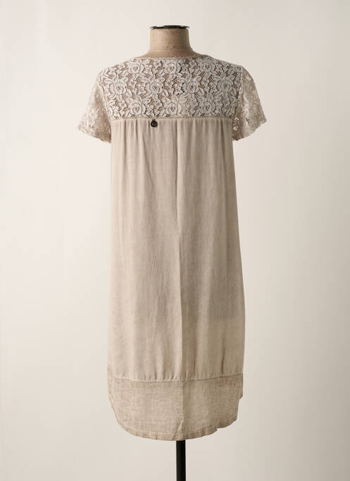 Rochie midi maro MALOKA femeie