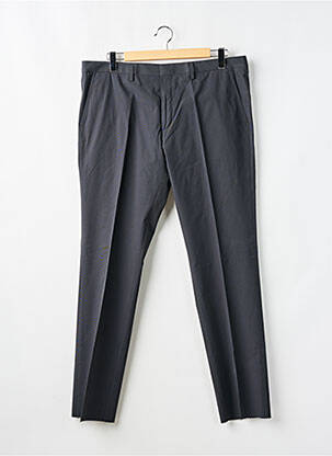Pantalon drept închidere cu fermoar sub clapetă cu cârlig talie înaltă gri HUGO BOSS bărbat
