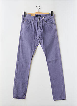 Pantalon slim închidere cu fermoar sub clapetă cu nasturi mărime normală violet MAISON SCOTCH bărbat