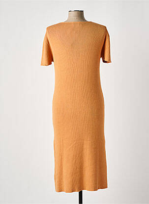 Rochie midi mâneci scurte mâneci scurte portocalie RODIER femeie