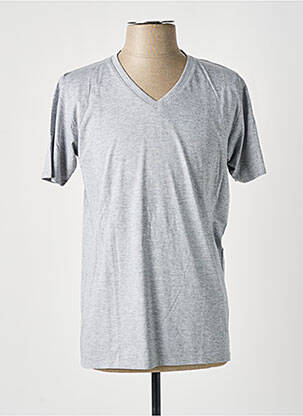 Tricou țesătură melanj mâneci scurte gri SLAZENGER bărbat