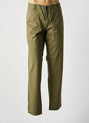 Pantalon chino țesătură poplin mărime normală verde LOIS bărbat