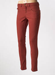 Pantalon slim buzunare maro ONE STEP femeie