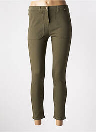Pantalon 7/8 închidere cu fermoar sub clapetă cu nasturi verde BURTON femeie