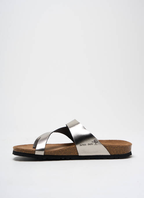 Șlapi argintiu INTER-BIOS femeie